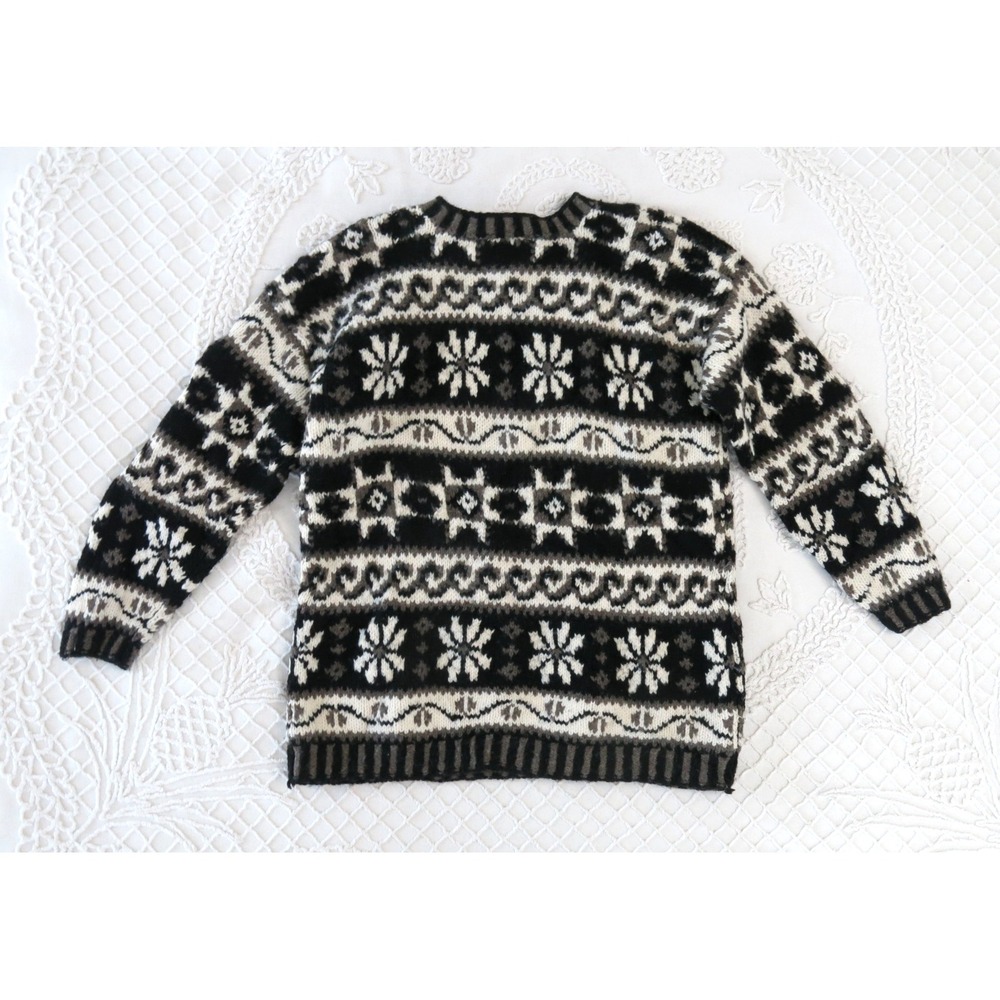 Vintage Paul Harris Design Sweater M Tunic Nordic Fair Isle Wool Blend Scandi - Picture 7 of 7